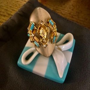 Alexis Bittar Gold Turquoise Ring 6.5
